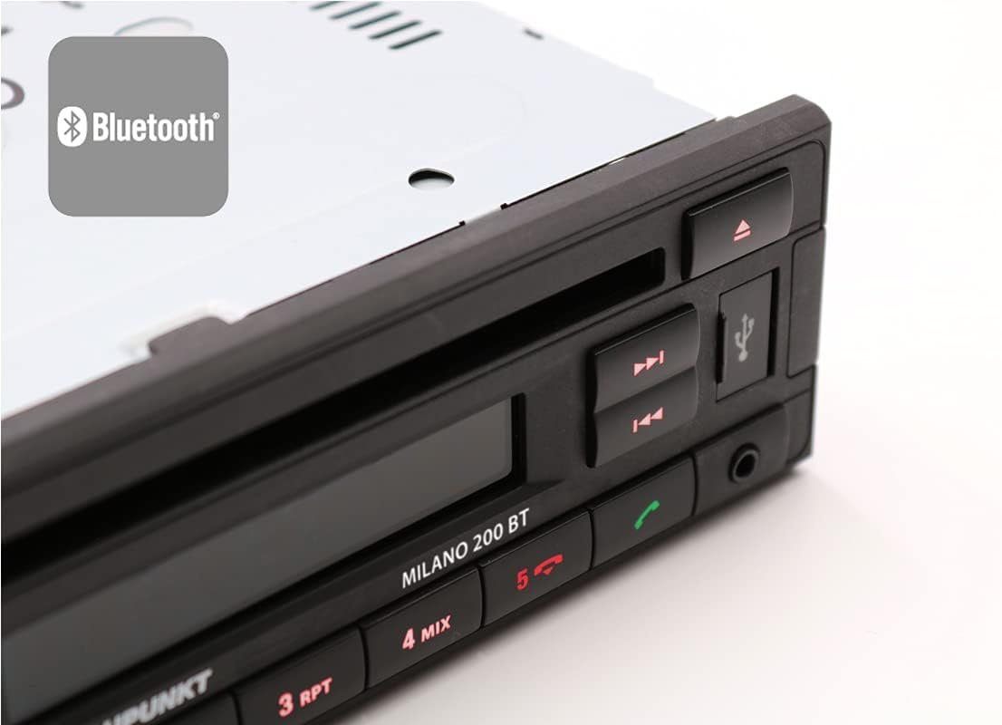 Автомагнитола BLAUPUNKT MILANO 200 BT / Bluetooth / FM / USB / AUX / CD / 1DIN, фото №4