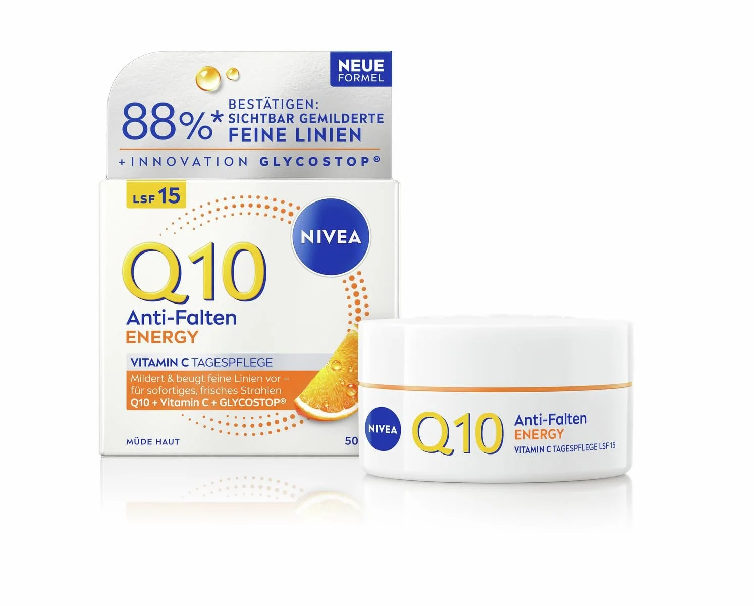 Денний крем NIVEA Q10 Anti-Wrinkle Energy SPF 15 50 мл, фото №1 Денний крем NIVEA Q10 Anti-Wrinkle Energy SPF 15 50 мл, фото №1