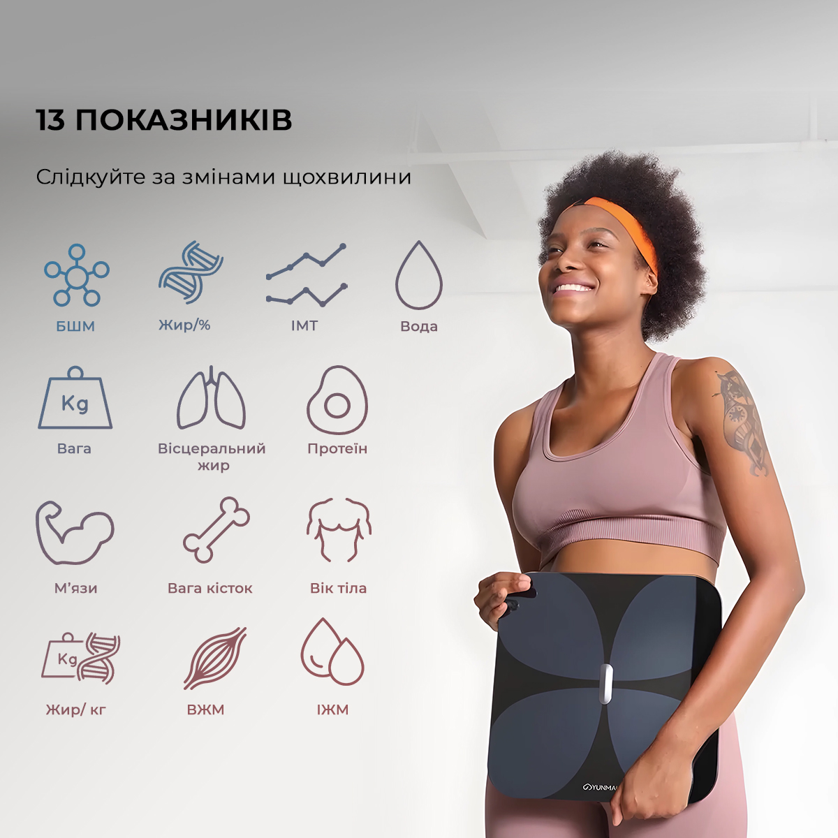 Розумні ваги Yunmai PRO Smart Scale Black, фото №5