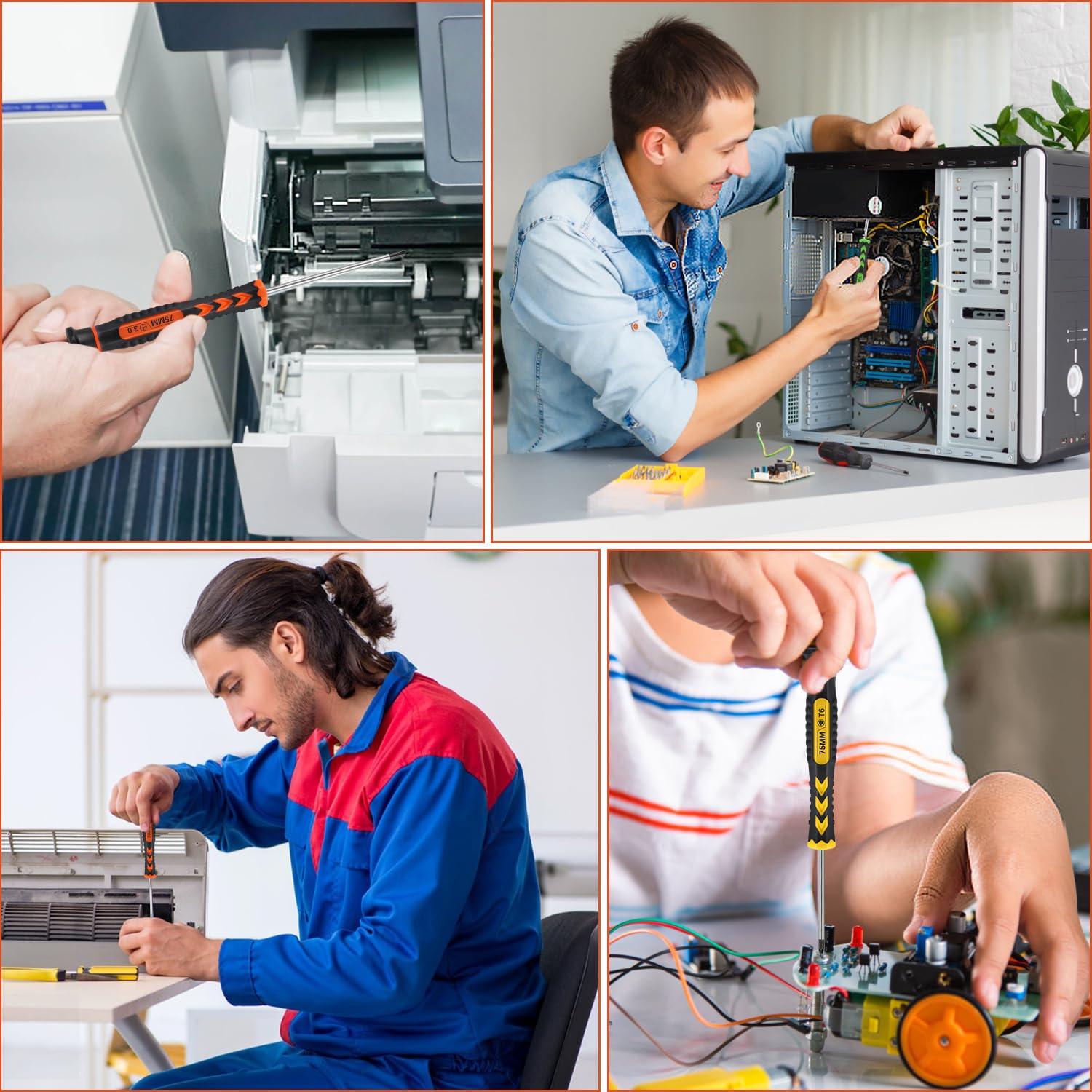 Набор отверток Ezydka 12 шт Мини Магнит Прямой/Torx/Плоский, фото №7