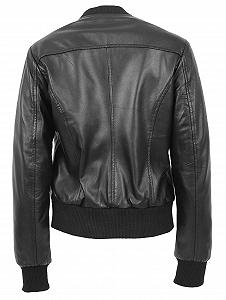 Бомбер A1 FASHION GOODS Varsity Joy Женская Мягкая Черная Кожаная Куртка Повседневная На Молнии synthetic.ua - Фото 1