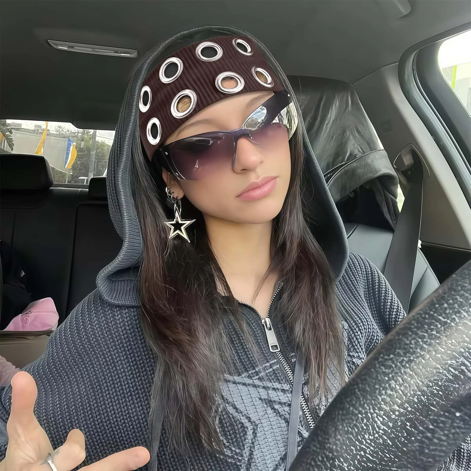 Эластичная повязка на голову Y2K, фото №5