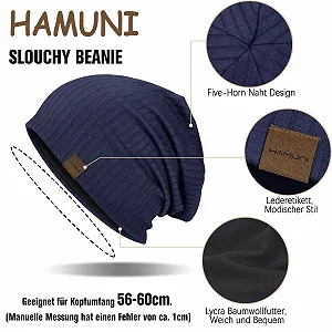 Шапка Slouchy HAMUNI Hip-Hop Мягкая Легкая Дышащая synthetic.ua - Фото 1