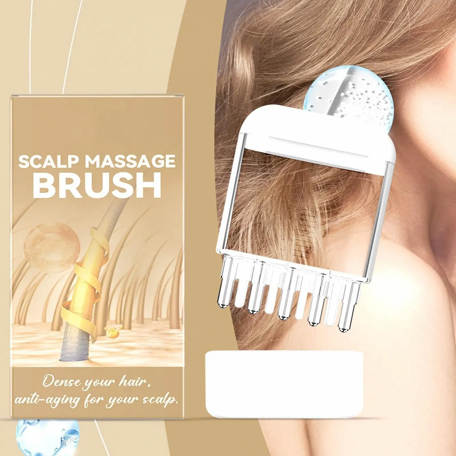 Гребінець-аплікатор для олії Szaluyk, Ефективний ручний гребінець для шкіри голови, фото №3