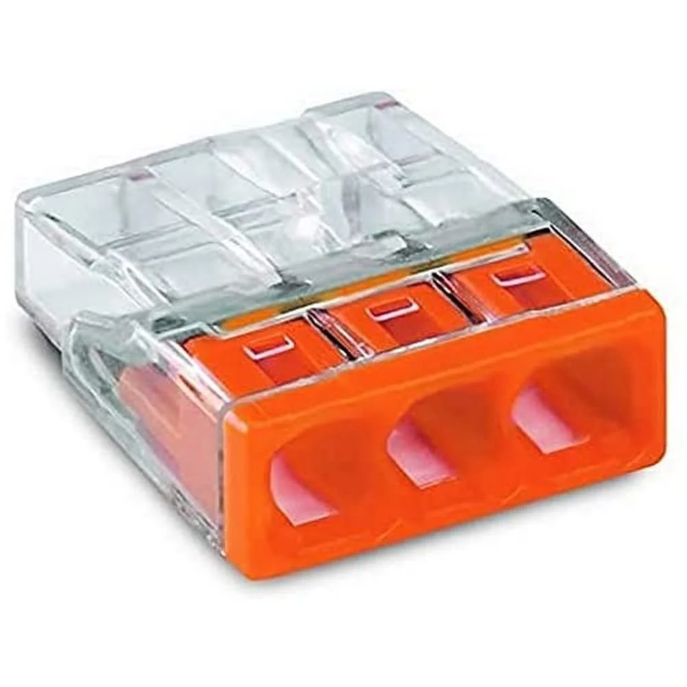 Клеммы для распределительных коробок WAGO 2273-203 (100 шт.) оранжевые и стриппер JOKARI 20050 Super 4 Plus (1 шт.), фото №2