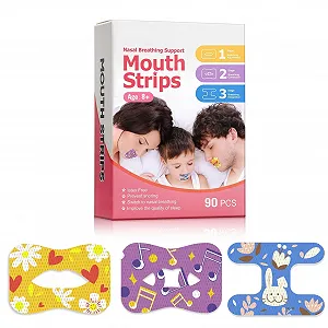 Смужки для сну 90 шт. Ніжні смужки проти хропіння 3 форми, гіпоалергенний медичний клей - Фото 1