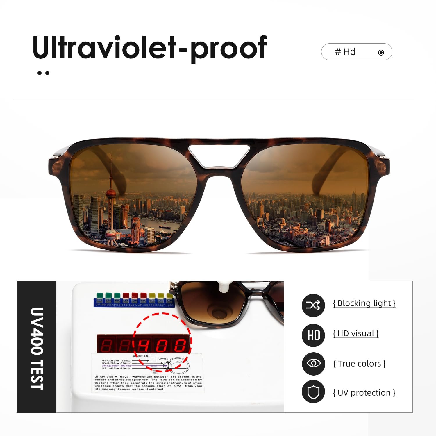 Солнцезащитные очки Retro Kimorn K1649, фото №6