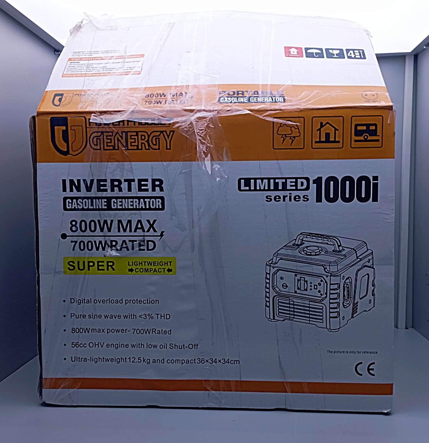 Электрогенератор Genergy Limited 1000i Black-Orange, фото №1