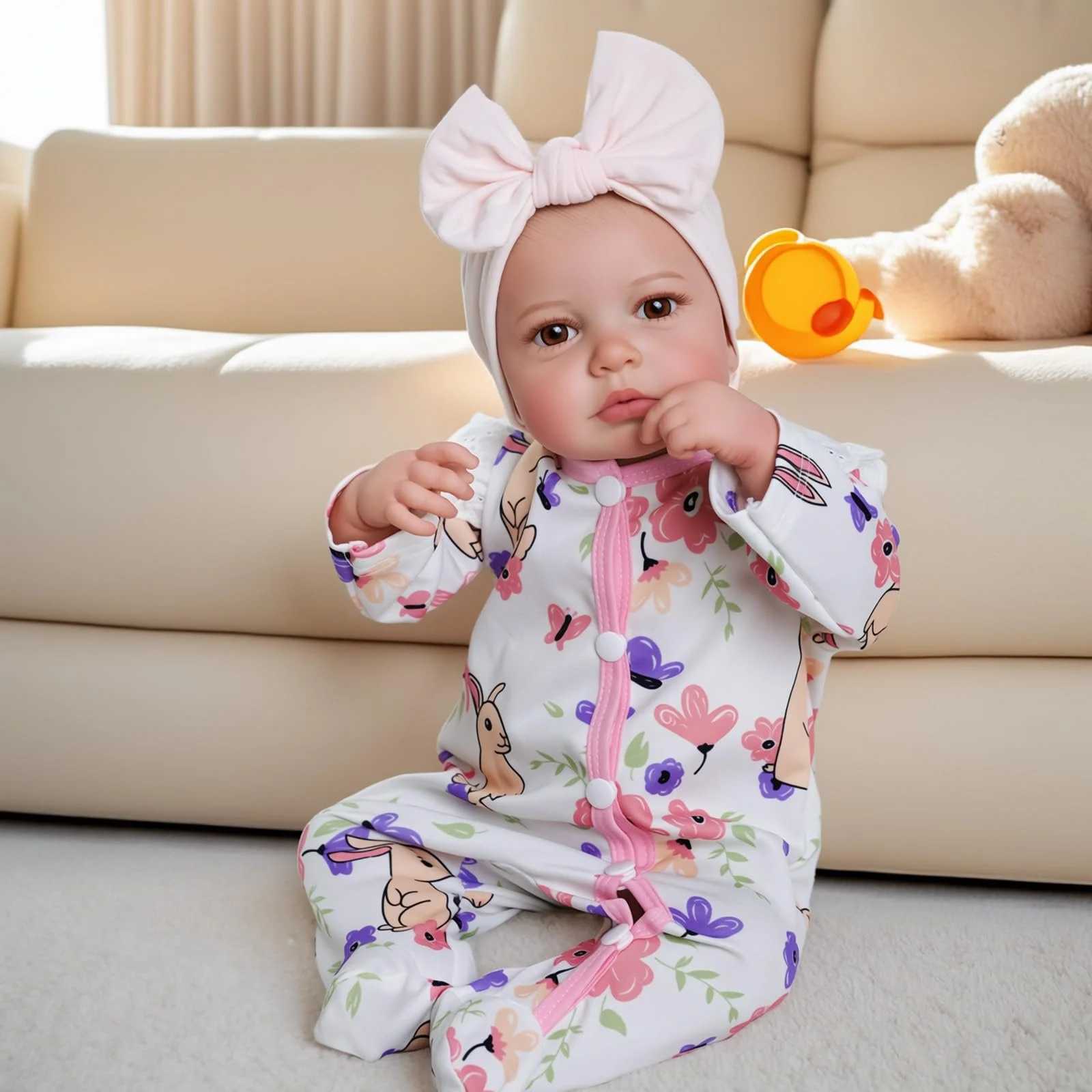 Реборн Кукла BABESIDE 51 см Виниловая Реалистичная с Аксессуарами, фото №6