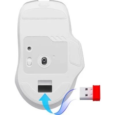 Мышка Defender Astro Elite GM-056 LED Wireless White (52056), фото №4 Мышка Defender Astro Elite GM-056 LED Wireless White (52056), фото №4