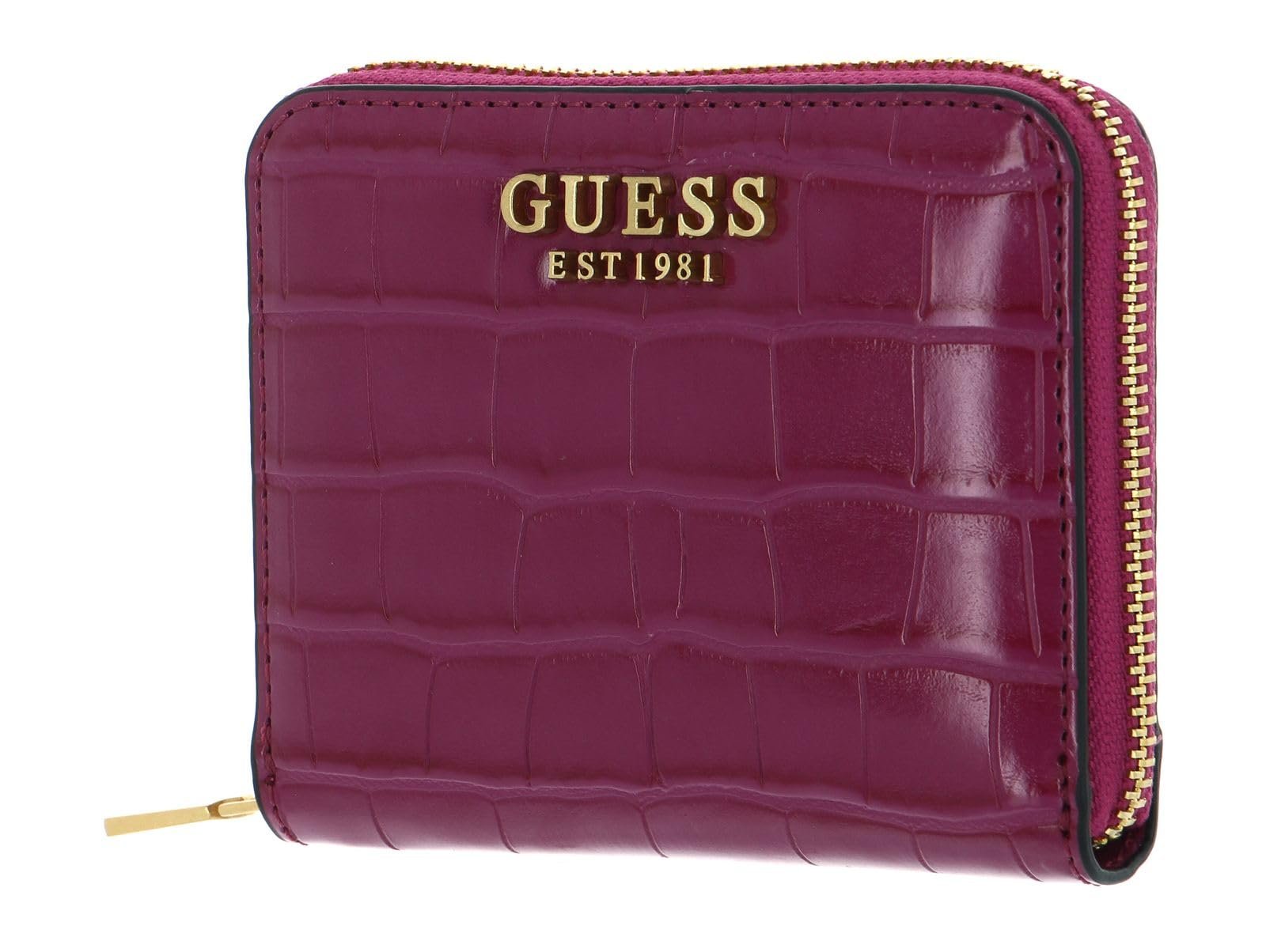 Кошелек GUESS Laurel SLG Boysenberry Small Zip Around, boysenberry, Minimalist, фото №1