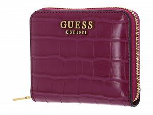 Кошелек GUESS Laurel SLG Boysenberry Small Zip Around, boysenberry, Minimalist - Фото 1