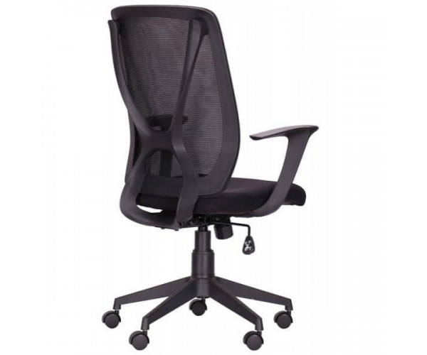 Офісне крісло для персоналу Art Metal Furniture Nickel Black сидіння Сідней-07/спинка Сітка SL-00 чорна 297089, фото №4
