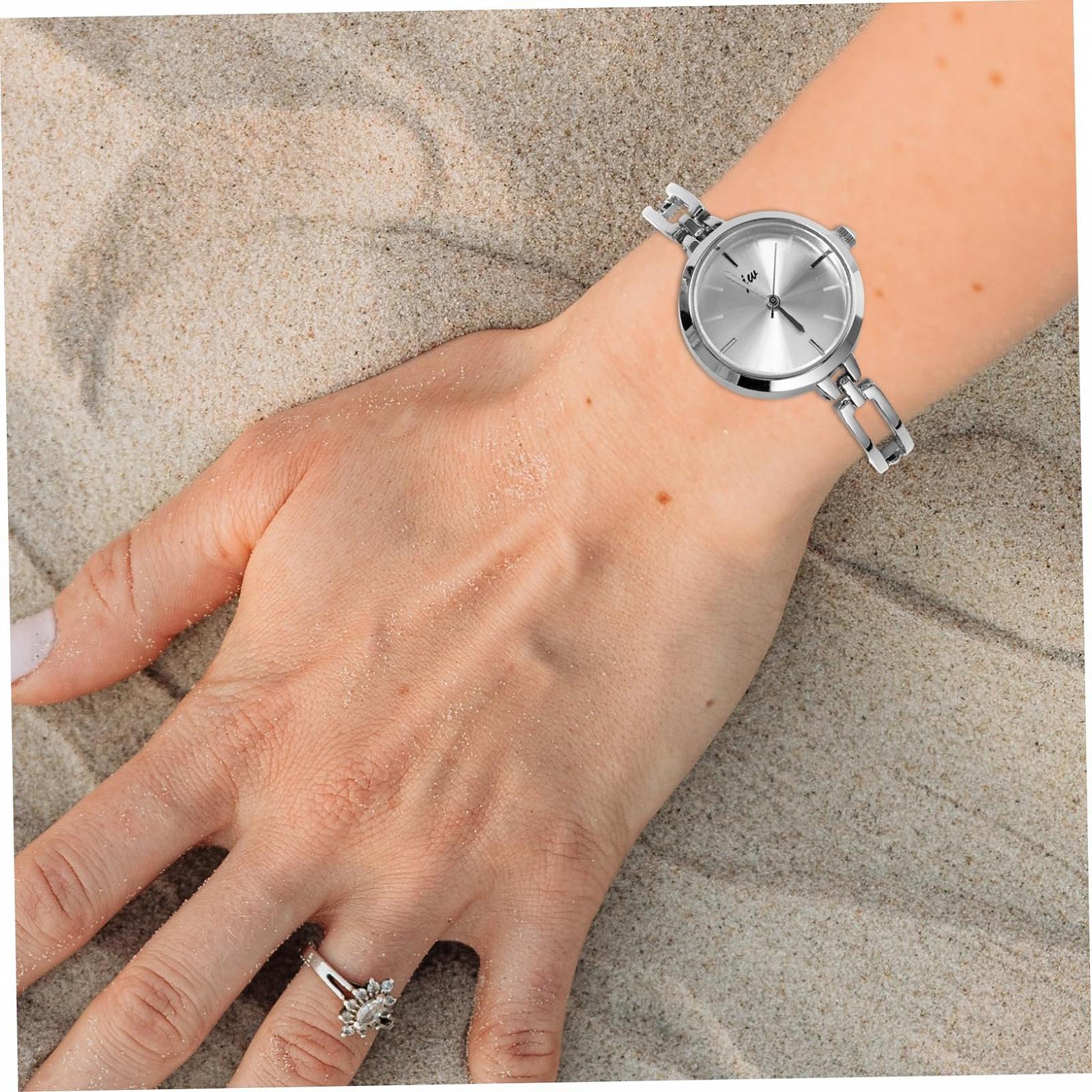 Кварцевые Часы Healvian Женские Серебряные Белые, фото №3