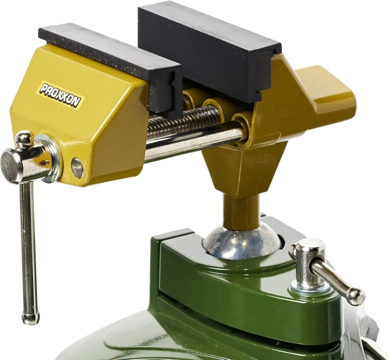 Тиски прецизионные фрезерные Proxxon FMS 75 28602 /  Ширина губок 75 мм / Развод 70 мм / Шарнирное вращение 360° / Зеленые, фото №3