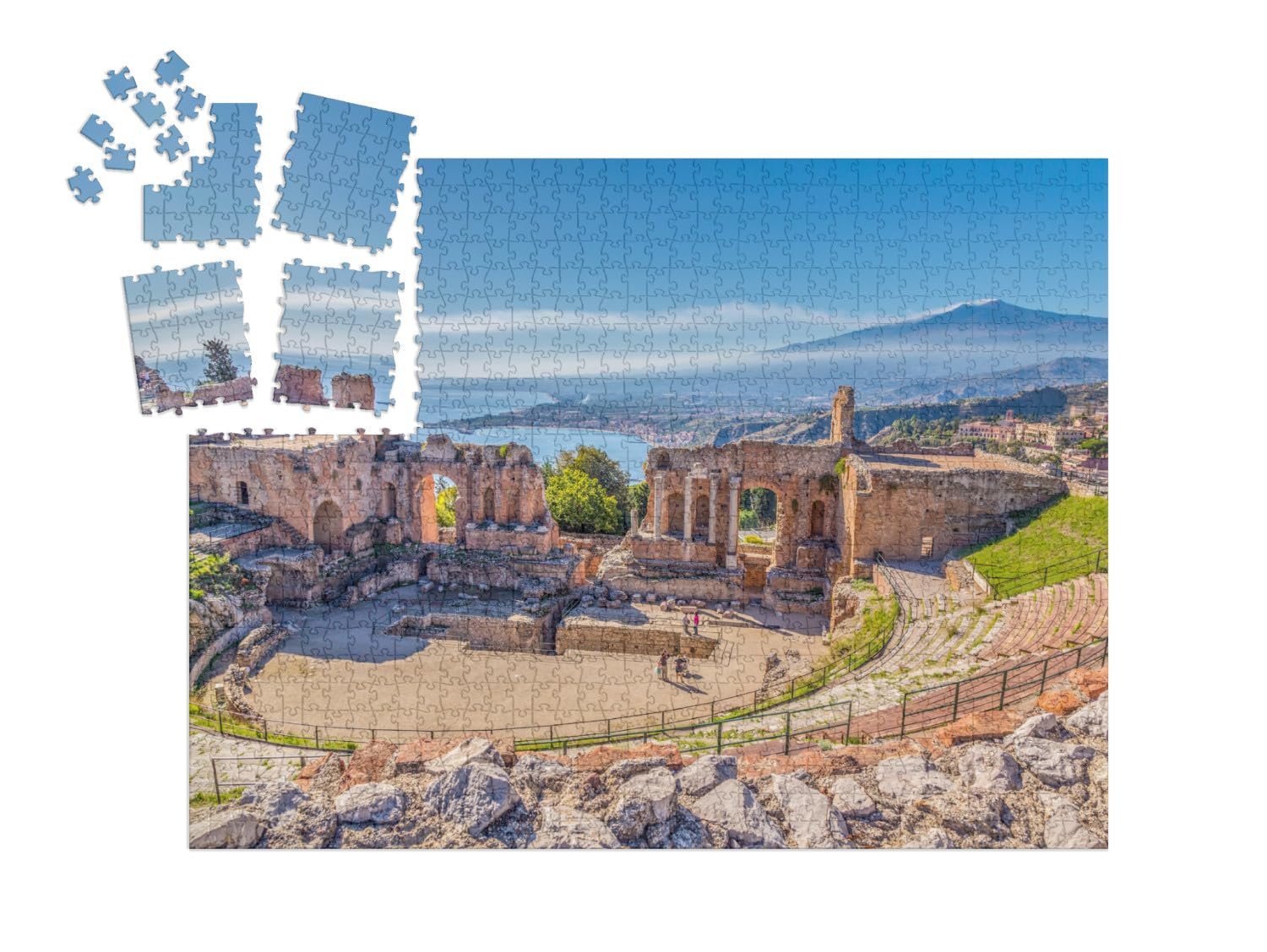 Адвент-календарь пазл puzzleYOU Sicily Puzzle Collection "Ancient Greek Theatre in Taormina in Front of the Volcano Etna, Sicily, Italy" 1000 элементов, фото №2 Адвент-календарь пазл puzzleYOU Sicily Puzzle Collection "Ancient Greek Theatre in Taormina in Front of the Volcano Etna, Sicily, Italy" 1000 элементов, фото №2