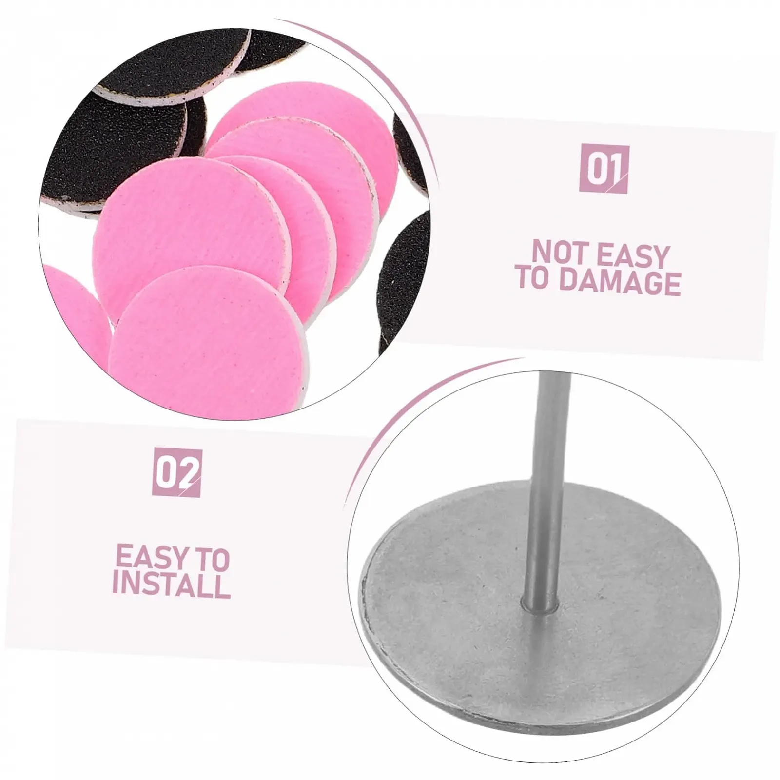 Набор шлифовальных элементов для маникюра и педикюра Healvian Sandpapier-scheiben F".r Nagelbohrer Polierwerkzeuge для эффективного удаления мозолей и ороговевшей кожи, фото №3