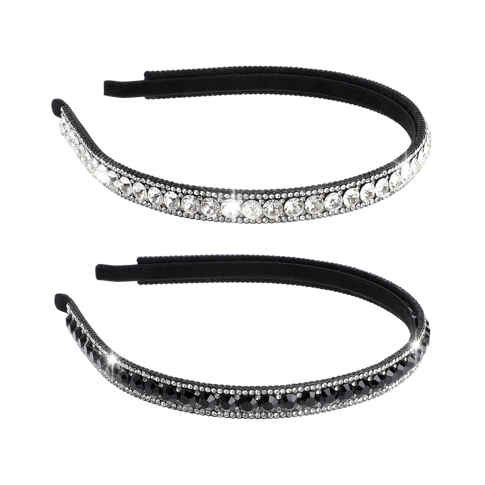 Набір з 2 обручів для волосся зі стразами, фото №8 Набір з 2 обручів для волосся зі стразами, фото №8