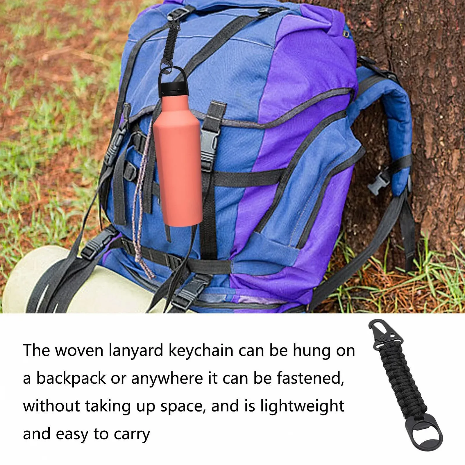 Брелок Paracord Varatiktok, Ремешок Paracord, Карабин для активного отдыха - Плетеный крючок в виде орла из паракорда, Плетеный брелок из паракорда, фото №2