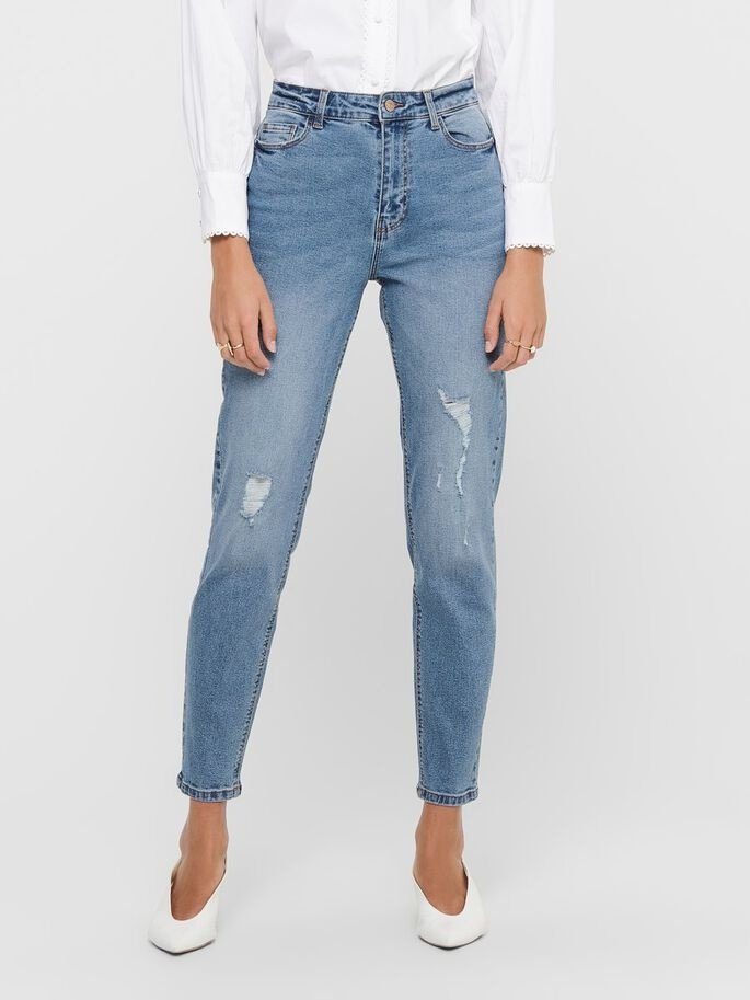 Джинсы ONLY ONLCATWALK HW MOM ANKLE JEANS PIM 15220987 Medium Blue Denim, фото №3