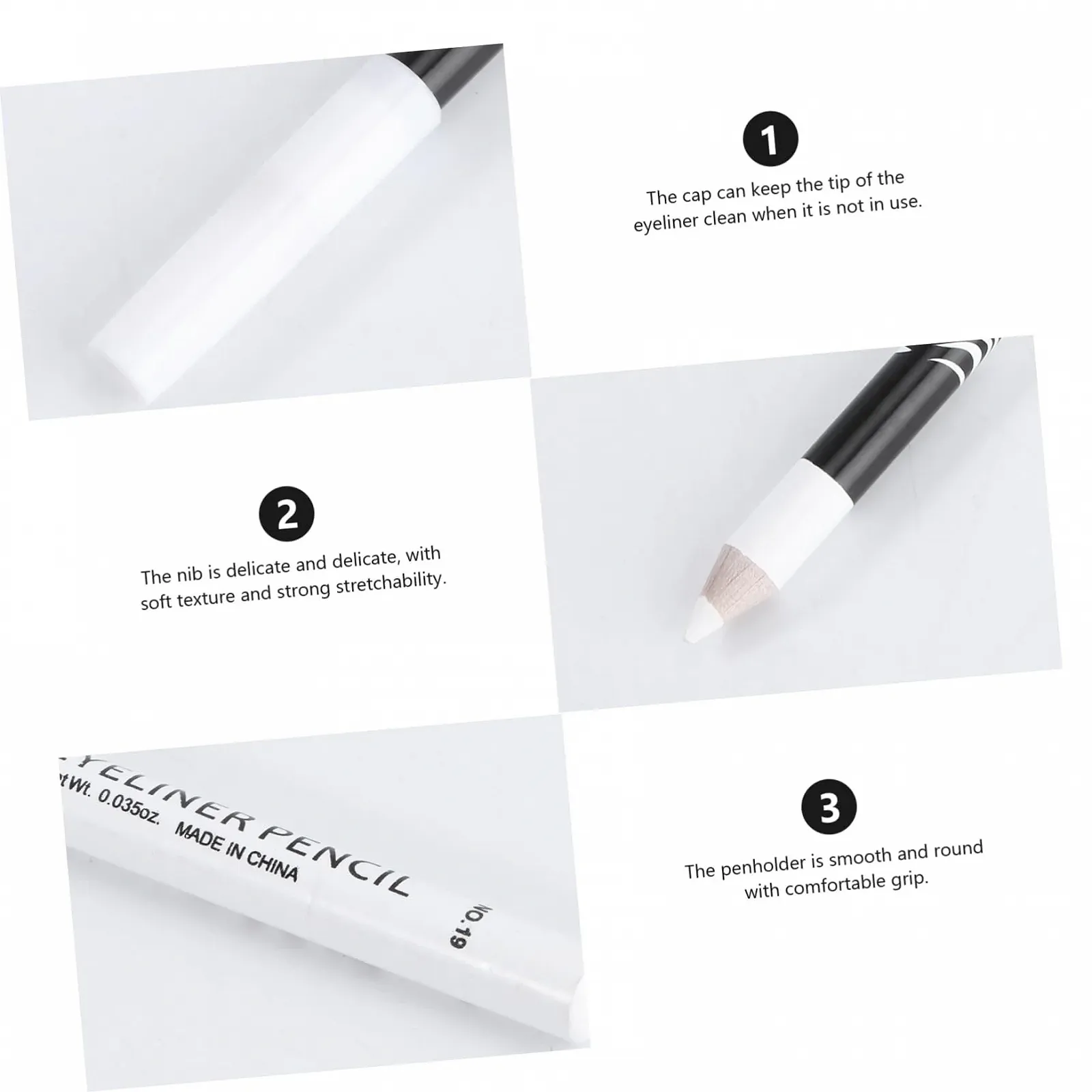 Карандаш для глаз OSALADI, белый, фото №4