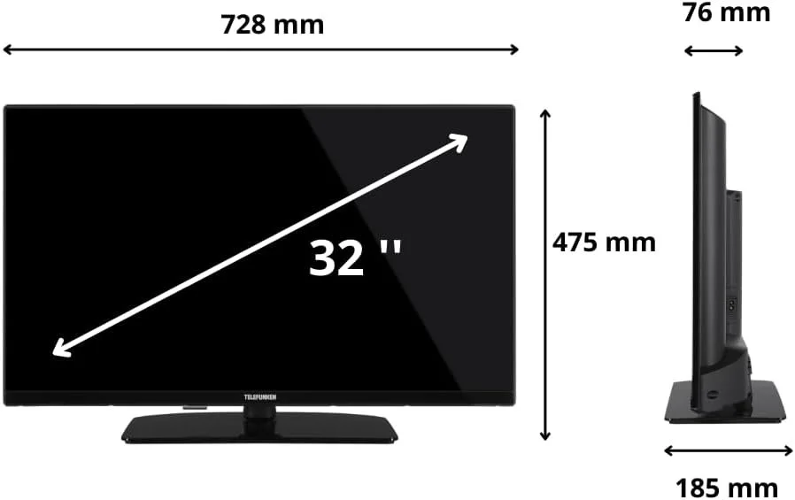 Телевізор 32" TELEFUNKEN 32TEFHD750Z / Full HD / 60 Гц / LCD / Smart TV / Wi-Fi / T2, фото №3 Телевізор 32" TELEFUNKEN 32TEFHD750Z / Full HD / 60 Гц / LCD / Smart TV / Wi-Fi / T2, фото №3