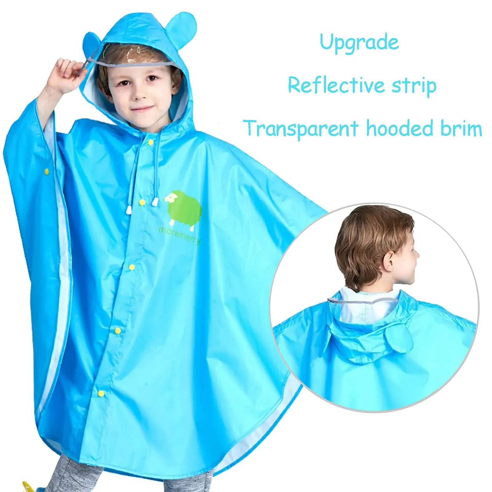 Дитячий дощовий плащ-пончо для хлопчиків, фото №2