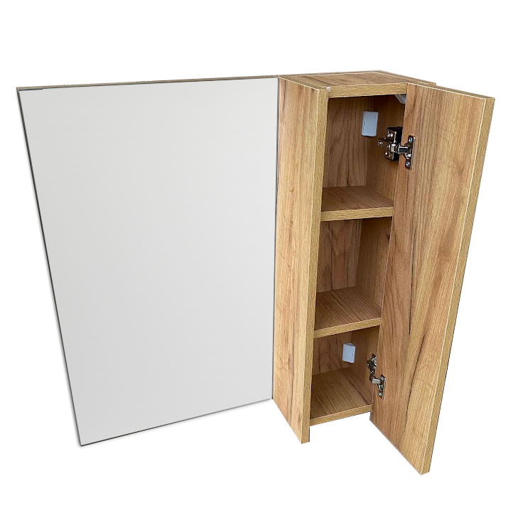 Дзеркало у ванну GT home Лофт 60 см праве крафт золотий, фото №2 Дзеркало у ванну GT home Лофт 60 см праве крафт золотий, фото №2