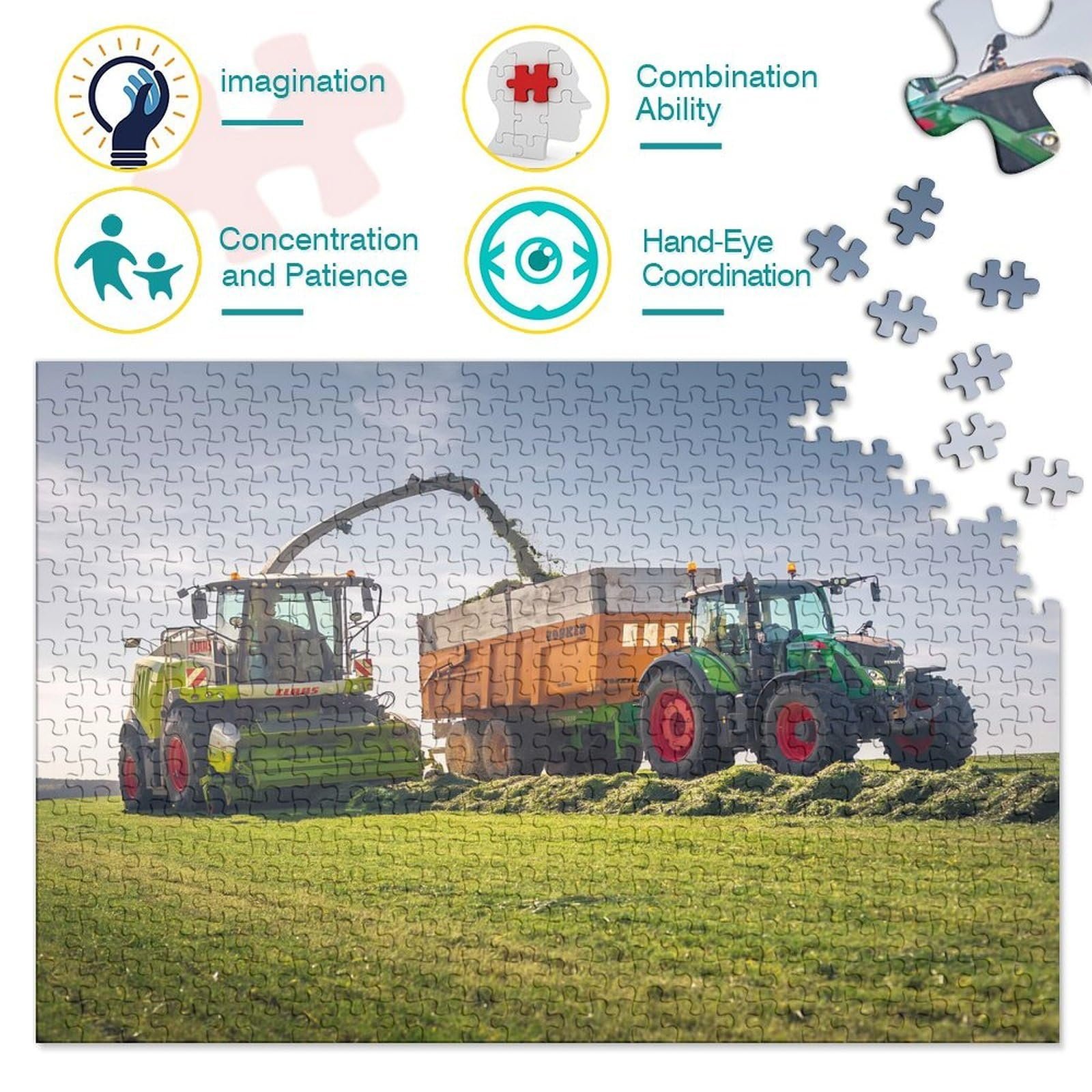 Пазл Claas Jaguar и Fendt Тракторы деревянный 500 деталей 52 x 38 см, фото №8 Пазл Claas Jaguar и Fendt Тракторы деревянный 500 деталей 52 x 38 см, фото №8