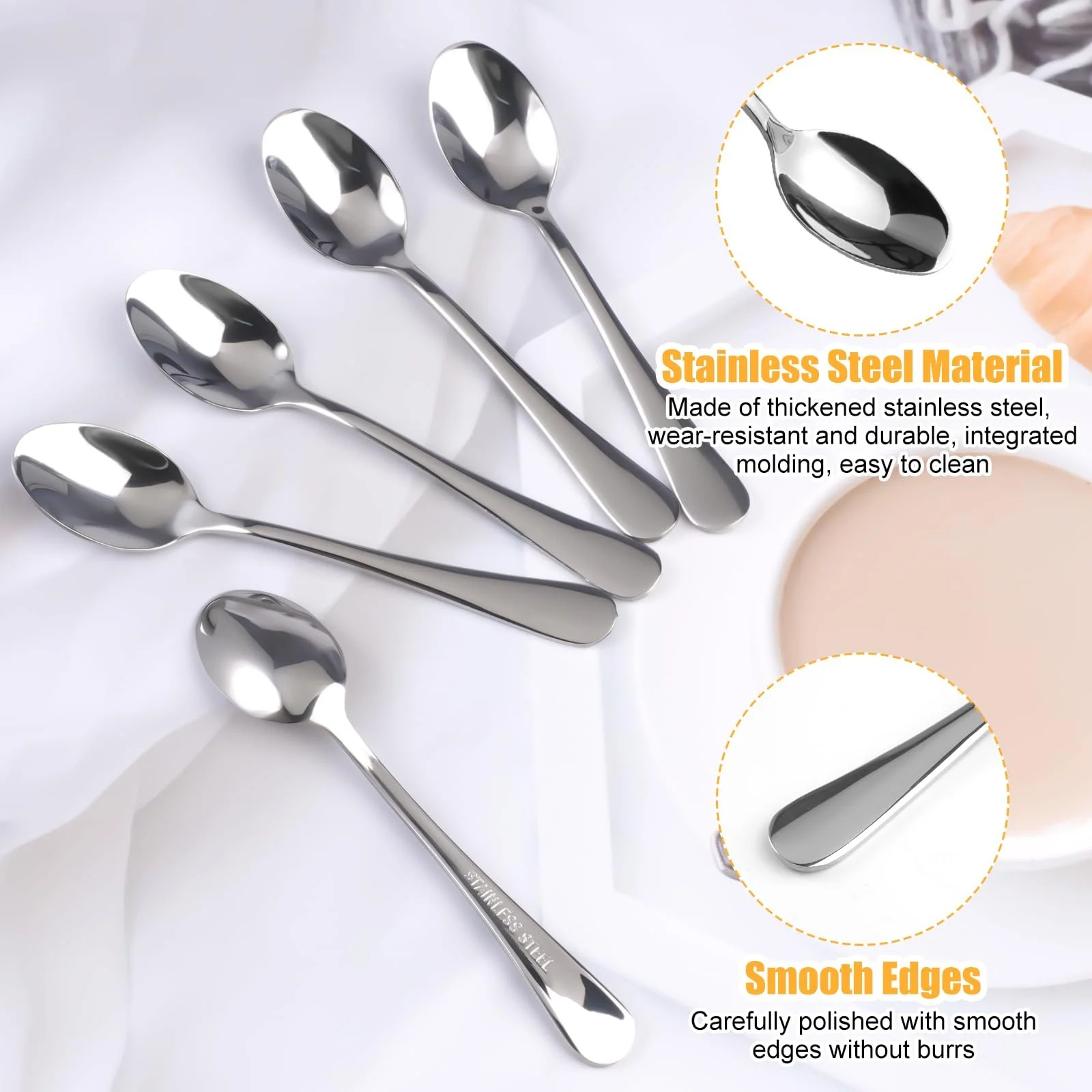 Ложки кавові Набір з 12 штук, нержавіюча сталь, 10.5 см, фото №4 Ложки кавові Набір з 12 штук, нержавіюча сталь, 10.5 см, фото №4