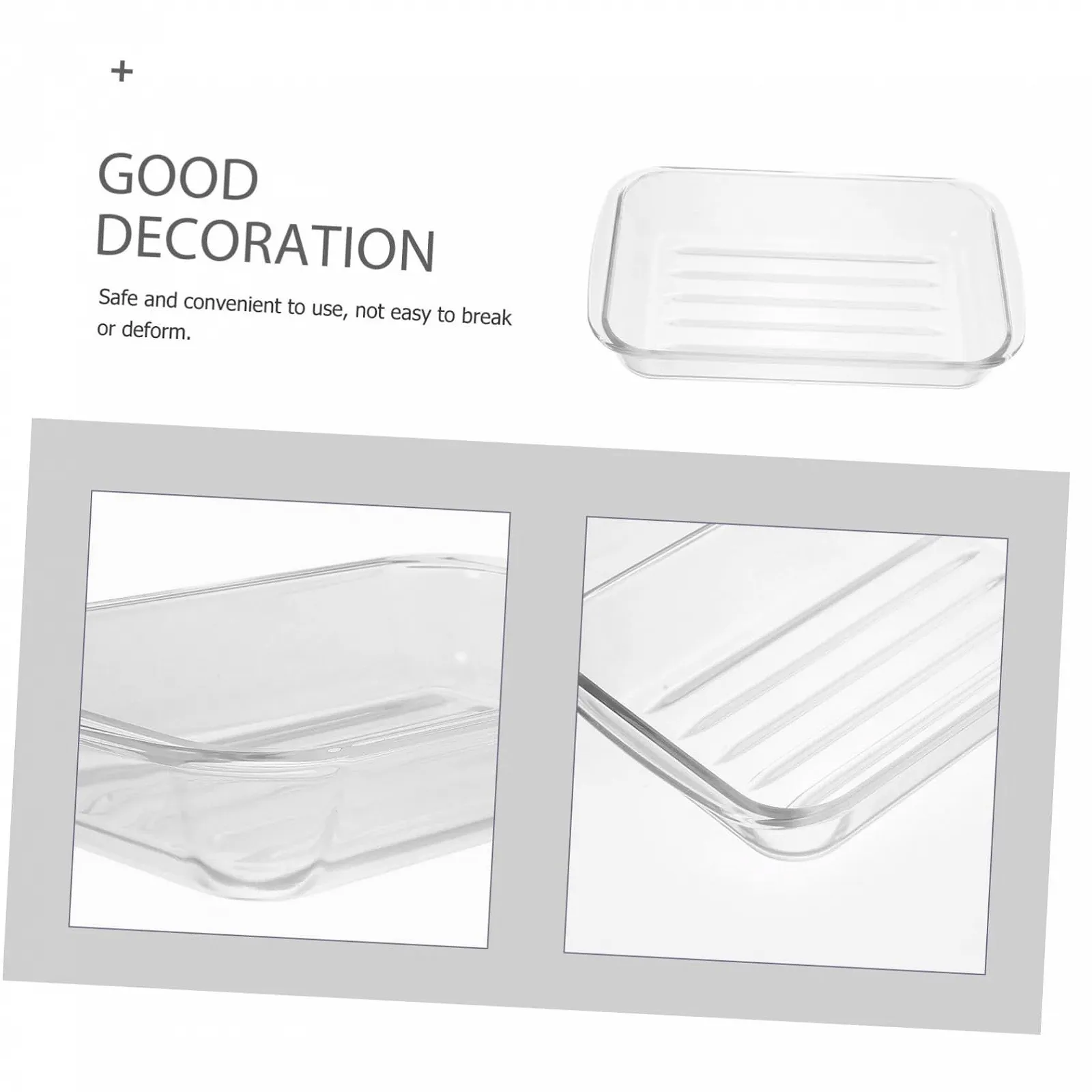 Форма для запікання скляна термостійка для духовки та мікрохвильової печі, легка та міцна, фото №7