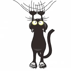 Наклейки на стіну Black Cat DIY самоклеючі Чорні - Фото 1