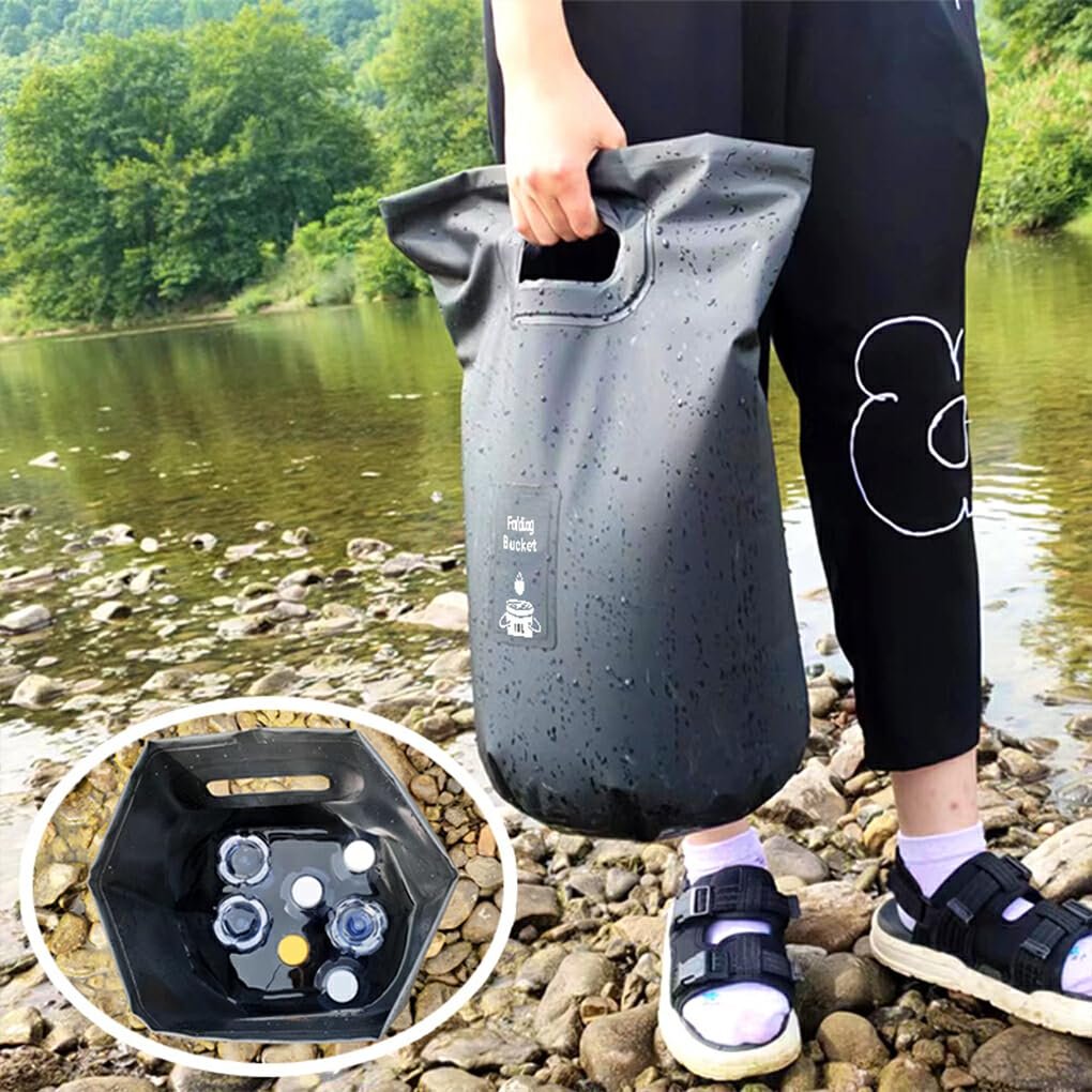 Бутылка для воды BEALIFE складная для кемпинга, водонепроницаемая, высокая термостойкость, портативное оборудование для кемпинга, ПВХ мешок для воды, фото №4