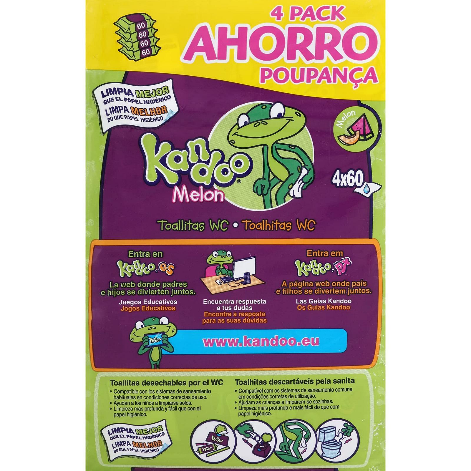 Серветки Kandoo Refill Диня 4 x 60, фото №2