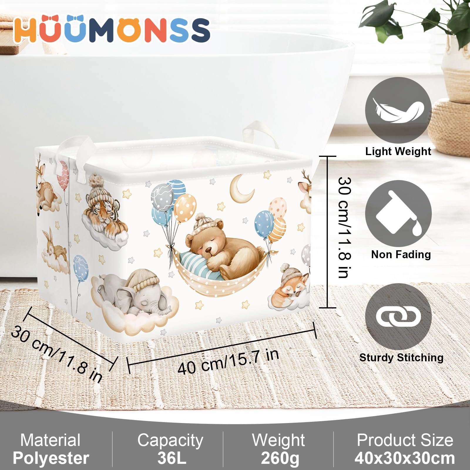 Корзина для игрушек HUUMONSS Детская складная для мальчиков девочек, фото №6