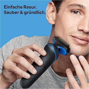 Электробритва Braun Series 5 51-B1000s аккумуляторная для влажного и сухого бритья Синяя synthetic.ua - Фото 1