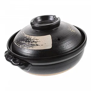 Кастрюля керамическая 900 мл с крышкой глазурованная для тушения и запеканок - Фото 1