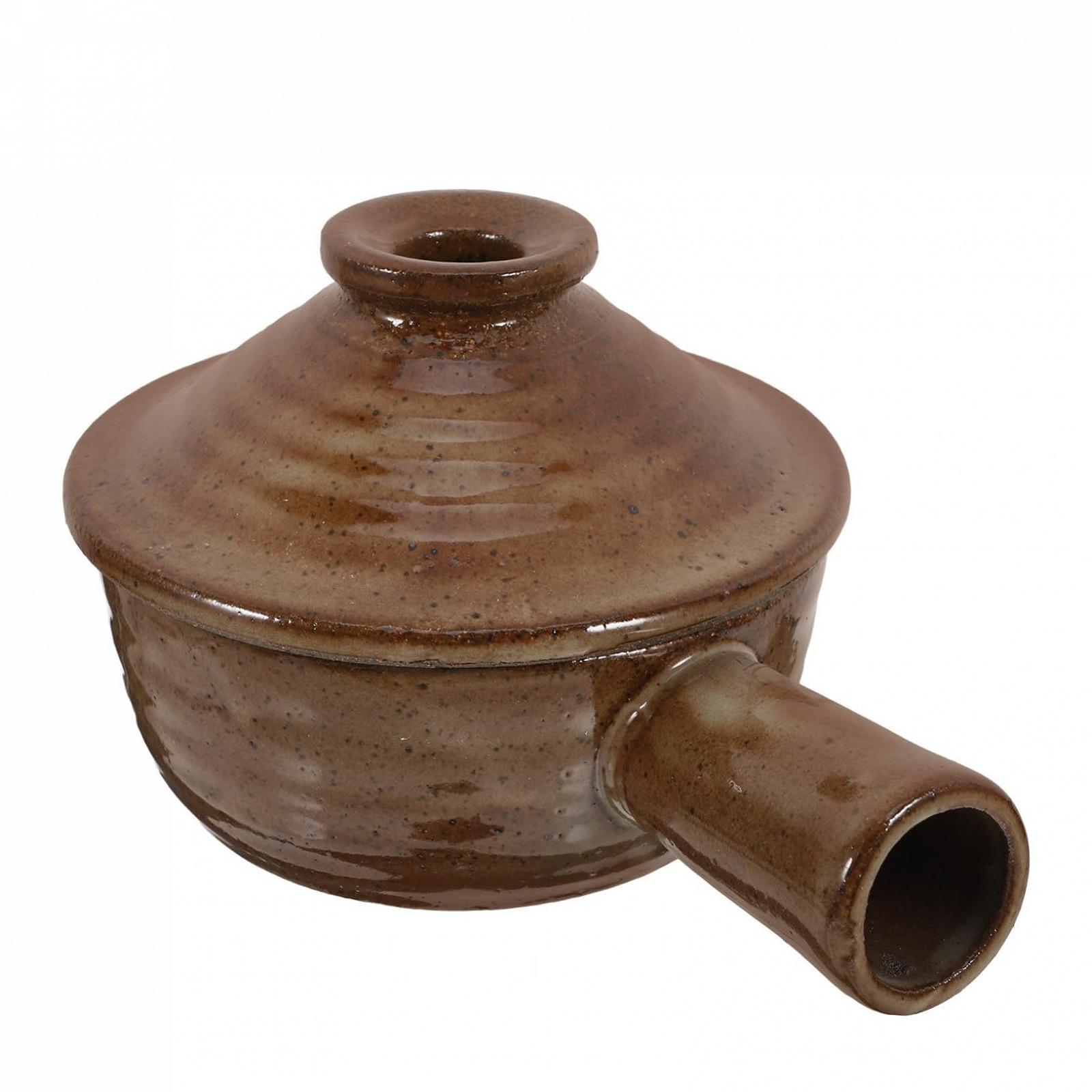 Кастрюля-сотейник с крышкой Керамическая Термостойкая Цельная форма, фото №1