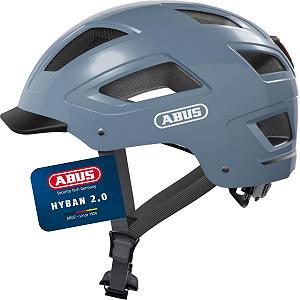 Шолом ABUS Hyban 2.0 Міський, з заднім ліхтарем, ABS, Glacier Blue - Фото 1