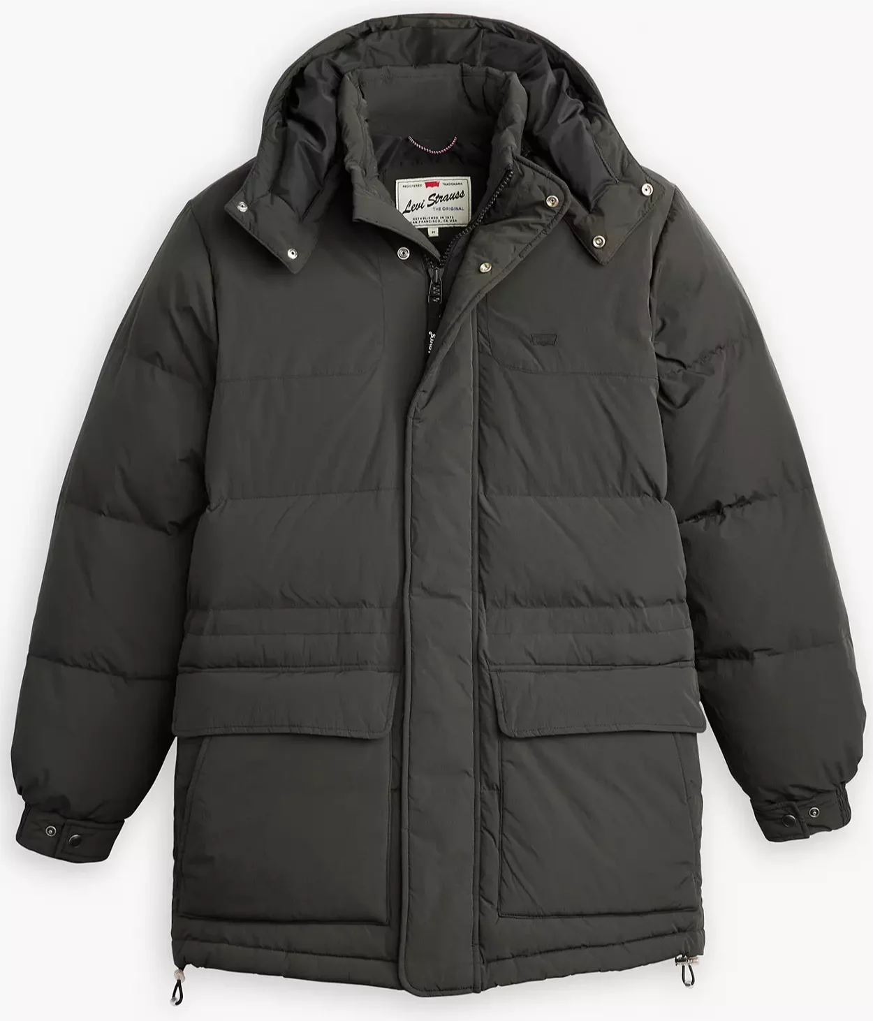 Чоловічий пуховик Levis - Rockridge Mid Puffer Jet Black - S, фото №5