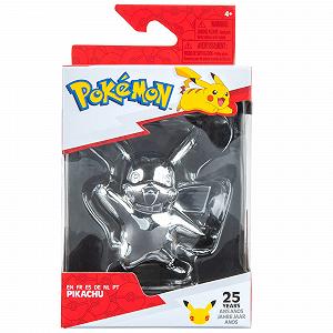 Фігурка Pokemon Pikachu срібляста, серія EA 25th Celebration, 7,62 см, сріблястий synthetic.ua - Фото 1