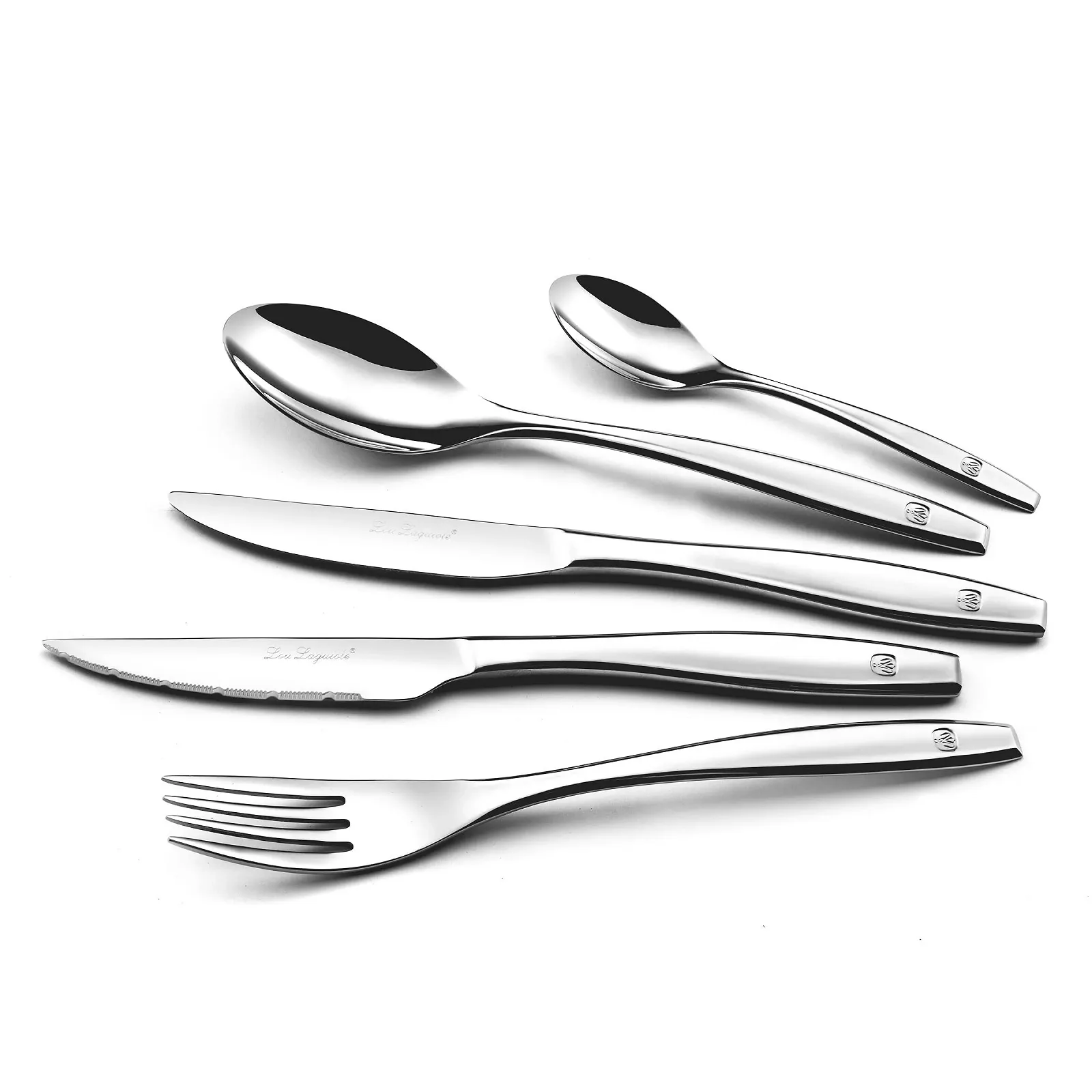 Набор столовых приборов для 12 персон Lou Laguiole Figure, 62 предмета, включая ложку для сервировки и вилку с тиснением, фото №4 Набор столовых приборов для 12 персон Lou Laguiole Figure, 62 предмета, включая ложку для сервировки и вилку с тиснением, фото №4