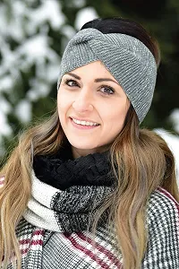 Пов'язка на голову в'язана styleBREAKER 04026047 Каррі synthetic.ua - Фото 1