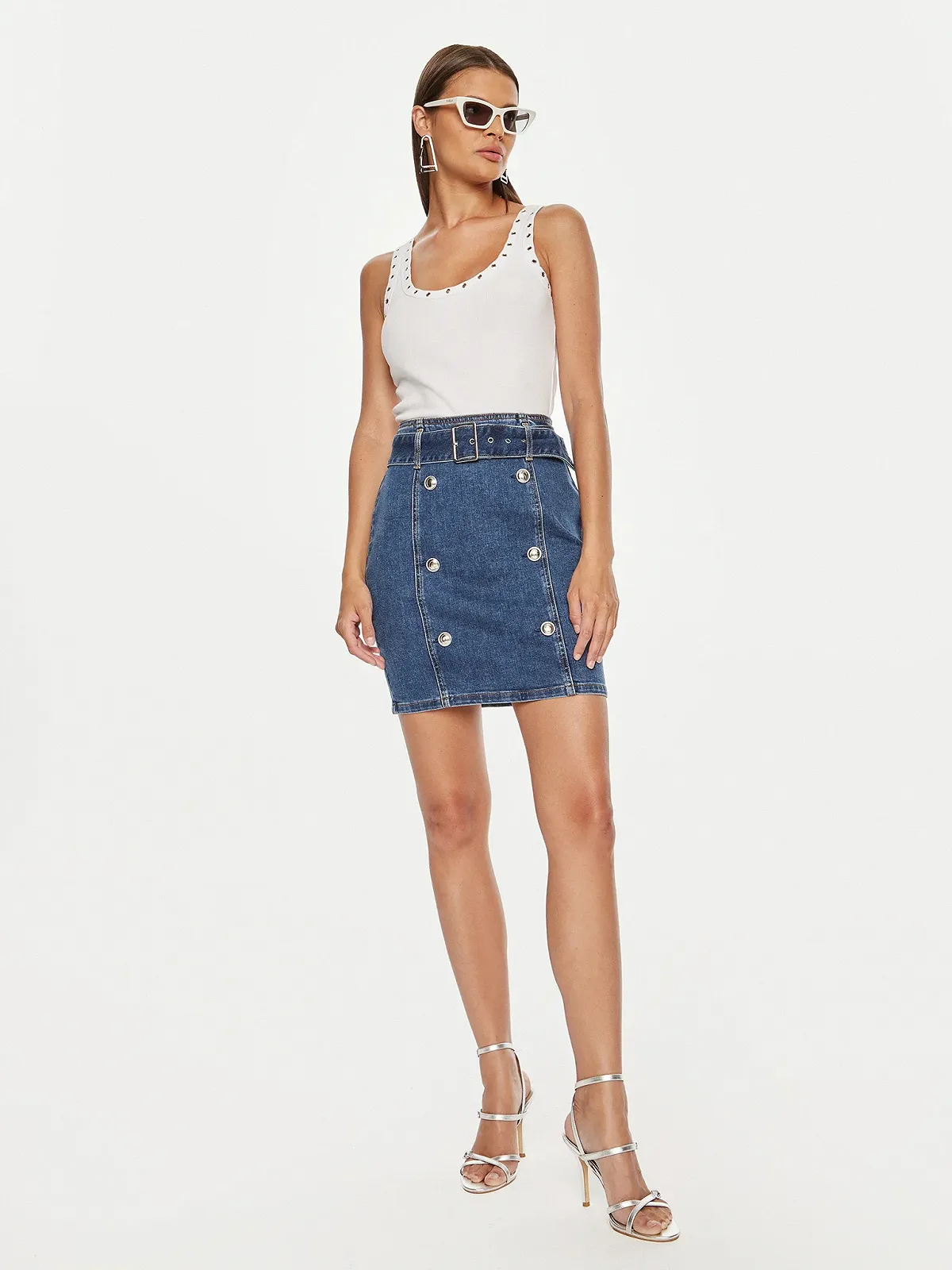 Женская джинсовая юбка GUESS JEANS / Синяя / Размер 27, фото №2