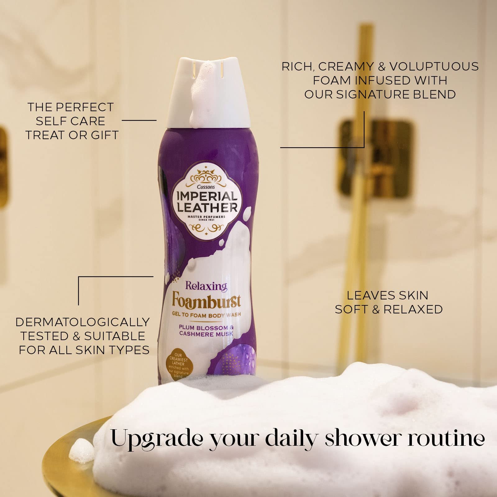 Гель для душу Imperial Leather Foamburst Plum Blossom and Cashmere Musk 6 шт, фото №4