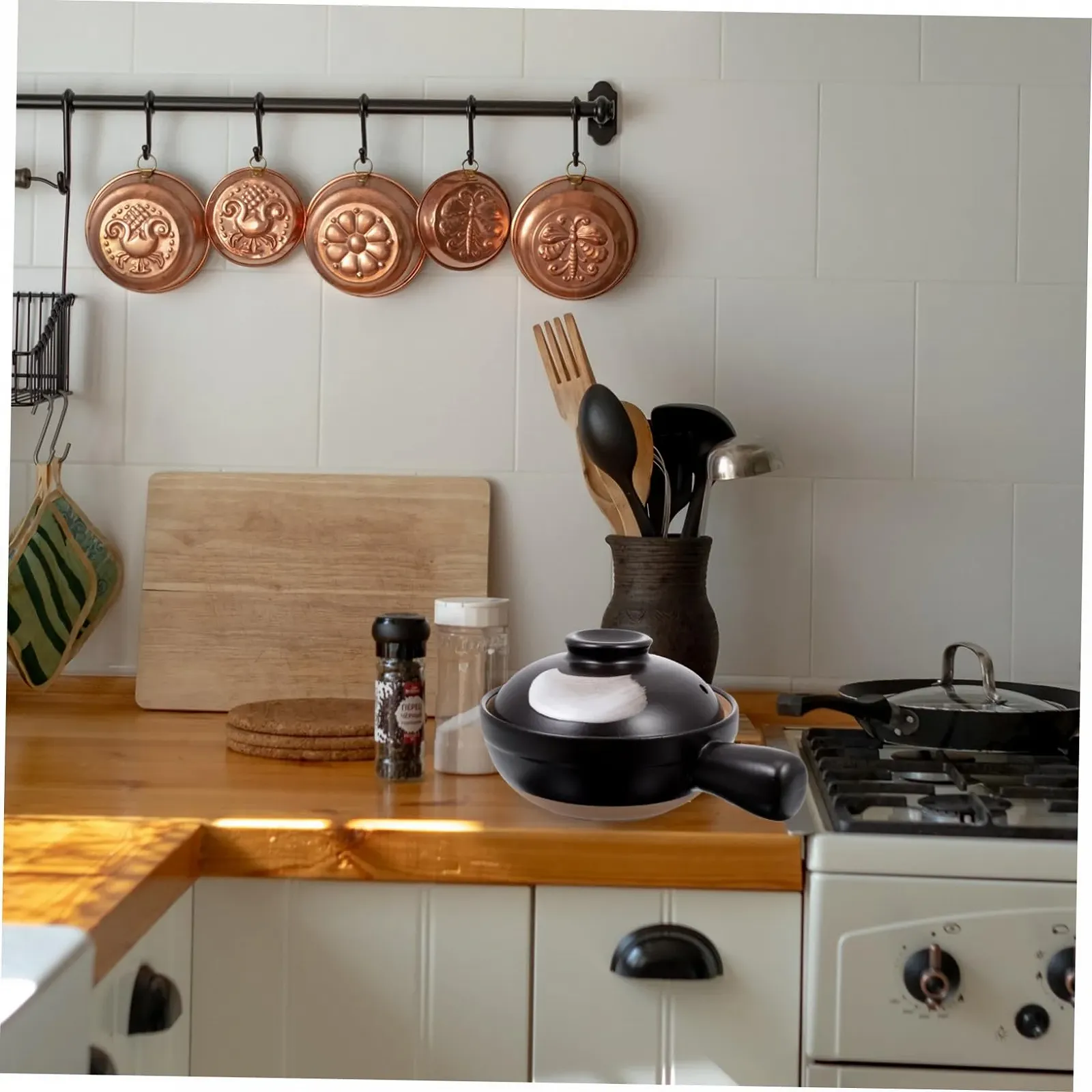 Сотейник VILLCASE керамічний з однією ручкою термостійкий для рису та тушкування, фото №8