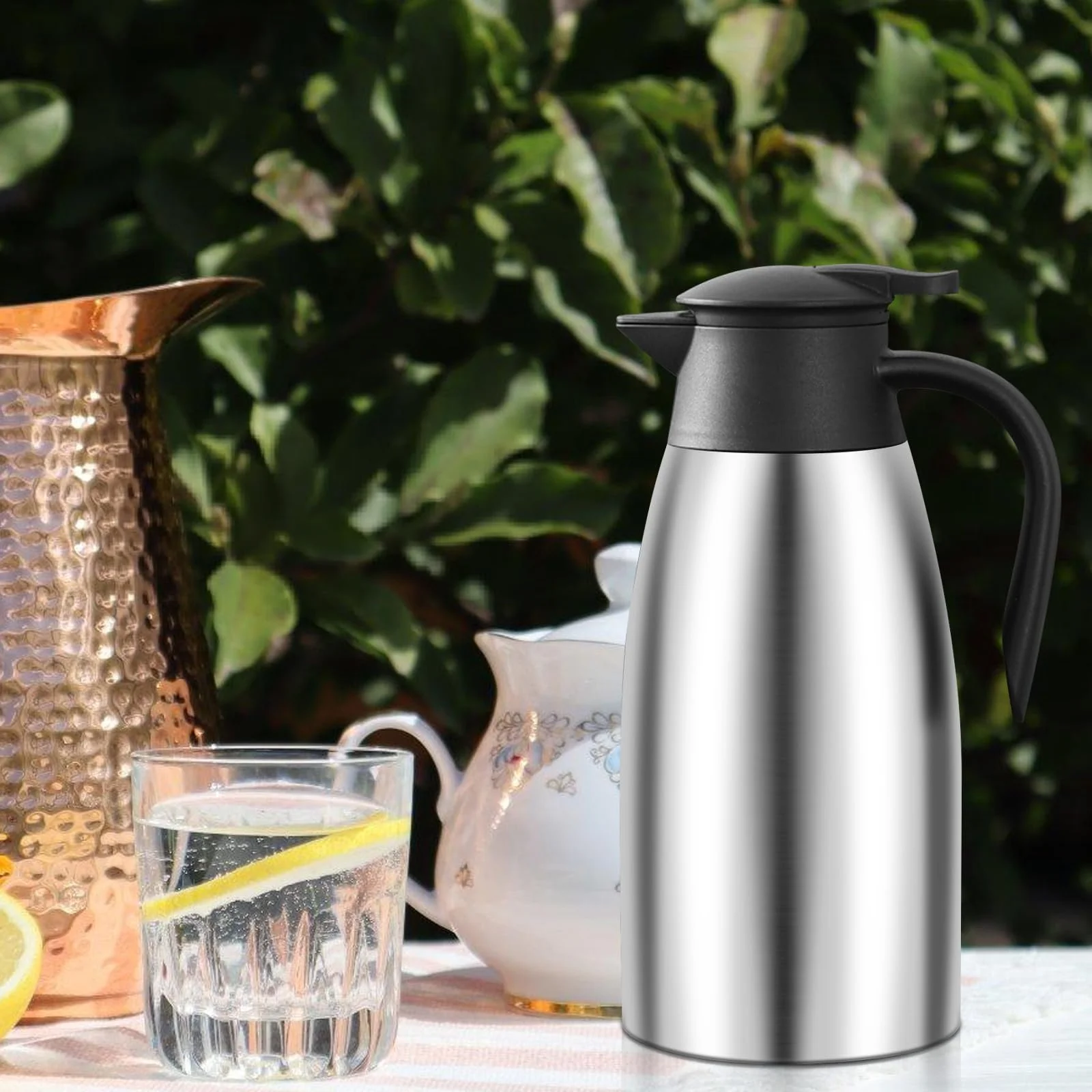 Термос кувшин 2 л, нержавеющая сталь, изолированный, 304 нержавеющая сталь, фото №7