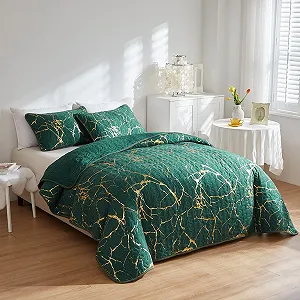 Покривало Двоспальне HAVOP Зелений Стьобаний synthetic.ua - Фото 1