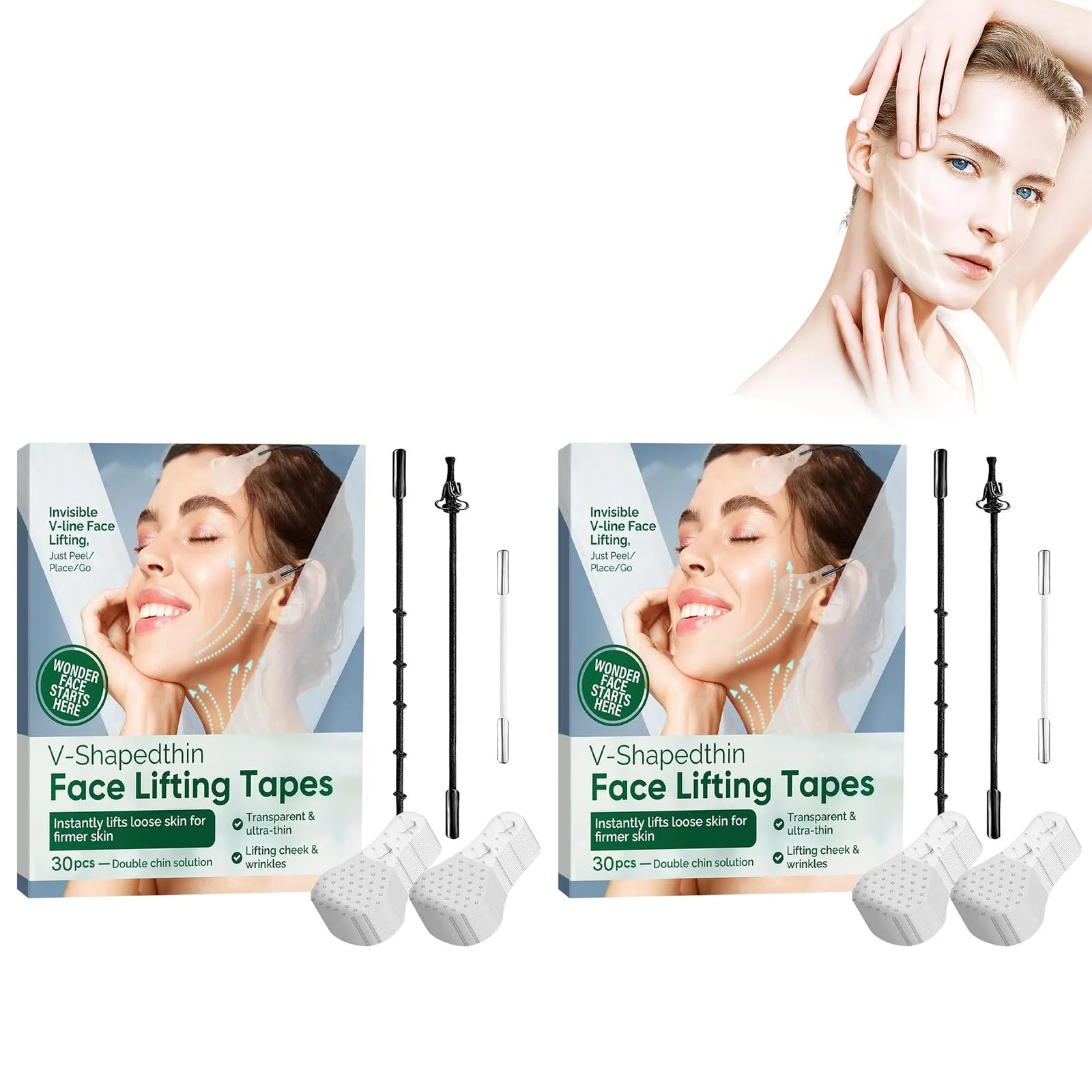 Стрічки для підтяжки обличчя 60 шт, фото №1 Стрічки для підтяжки обличчя 60 шт, фото №1