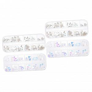 Стразы для ногтей FRCOLOR, декоративные, для маникюра, стильные украшения для ногтей для особых случаев и креативных дизайнов, смешанные плоские камни разных цветов - Фото 1